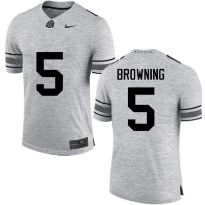 Men's Ohio State Buckeyes #5 Baron Browning Gray Nike NCAA College Football Jersey On Sale DDP4544NL